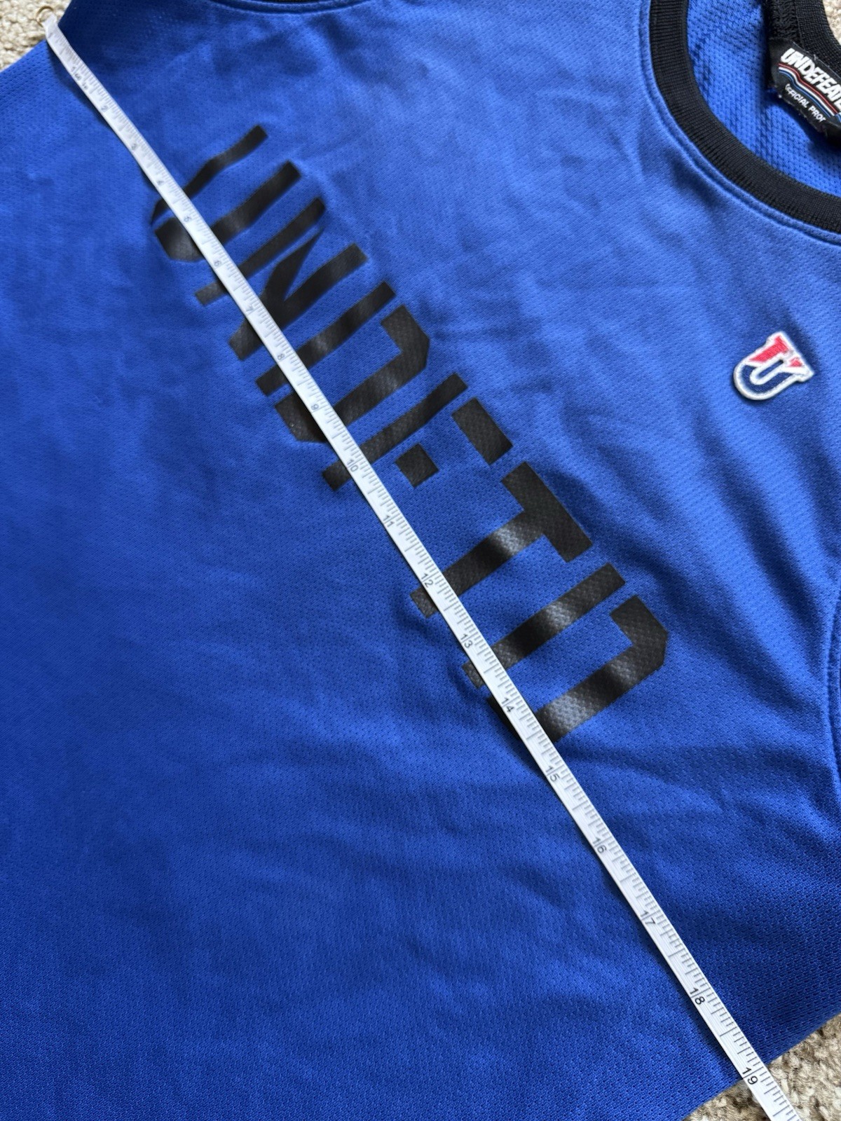 Vintage Undefeated Jersey Basketball Streetwear Size Medium Blue gallery