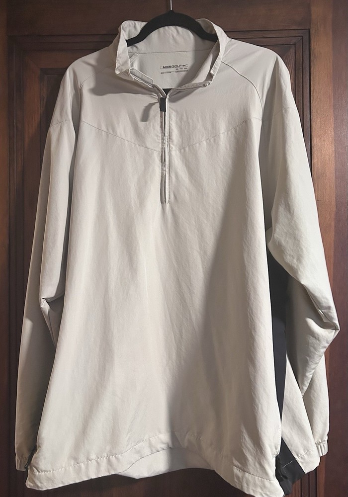 Nike Golf Men’s XXL ¼-Zip Pullover – Light Tan/Beige Wind/Performance Layer
