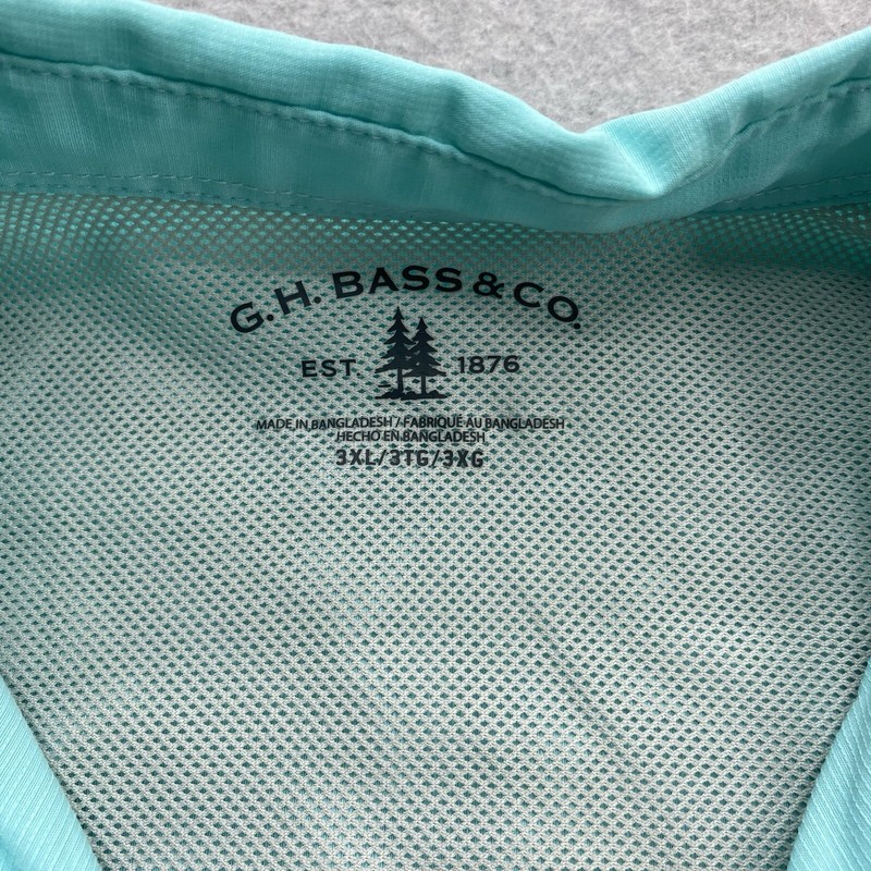 GH Bass Vented Fishing Short Sleeve Shirt Mens 3XL Blue UPF 15 Sunblocker gallery