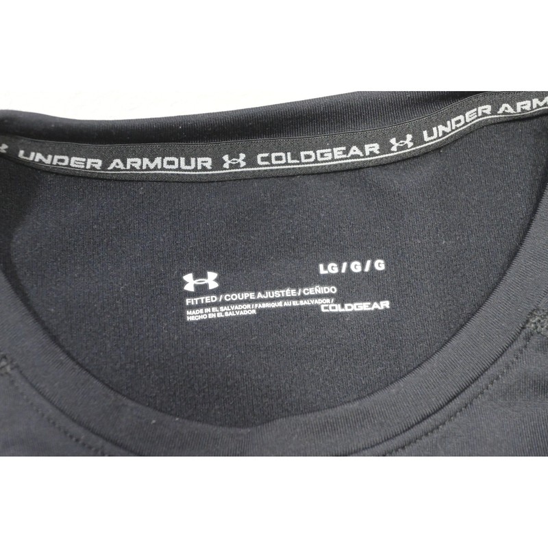 Under Armour ColdGear Shirt Mens Large Black Fitted Long Sleeve Athletic EUC gallery