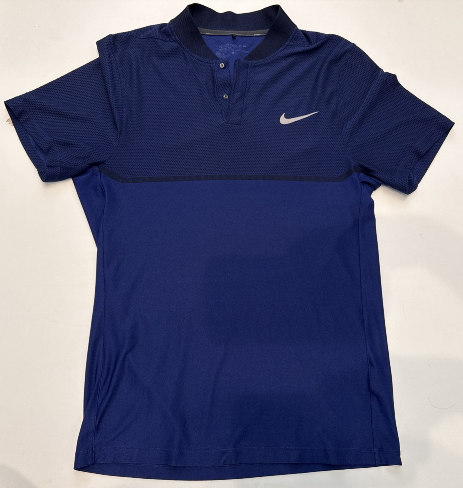 Nike Dri-Fit Blue two-tone Shirt Mock Collar 1/4 Opening snap closures - Small gallery