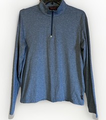 Gerry Mens Large 1/4 Zip Pullover Blue Performance Stretch Golf Athletic Top