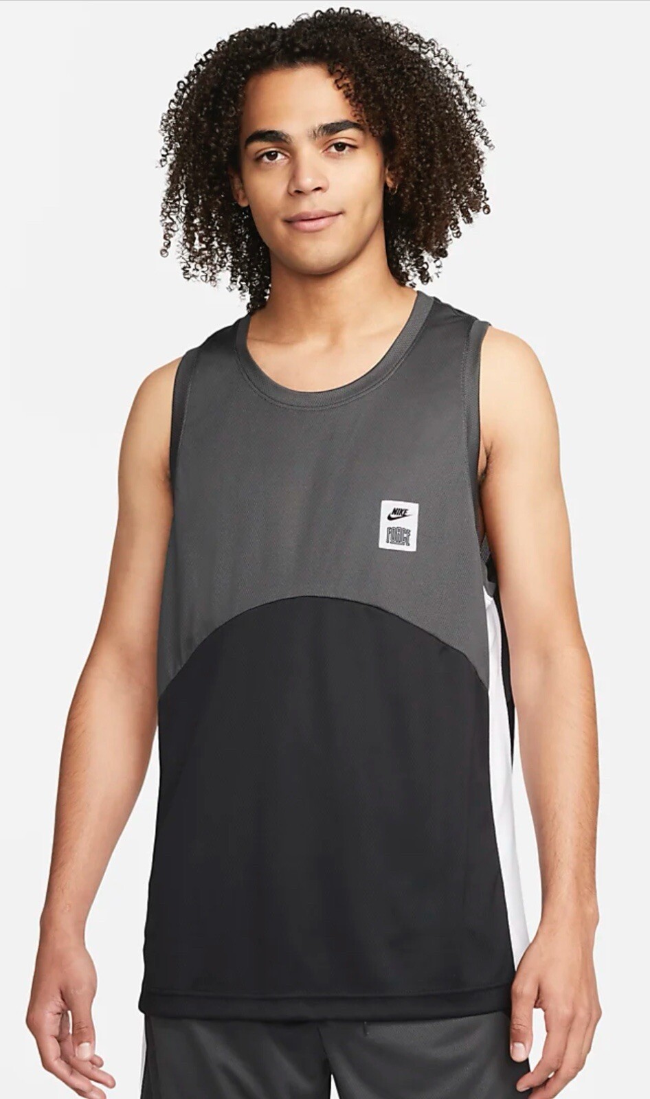 Size Small - Nike Starting 5 Dri-FIT Basketball Jersey Gray Blk White DQ5828-070 gallery
