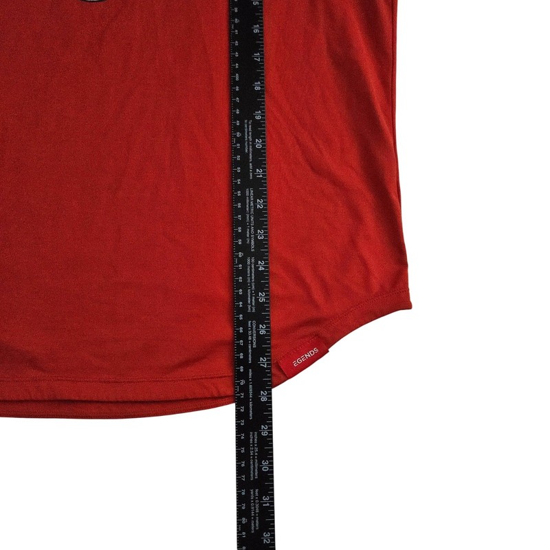 Legends Enzo (Men's Large) Red Athletic T-Shirt Short Sleeve Curved Hem Tee Gym gallery