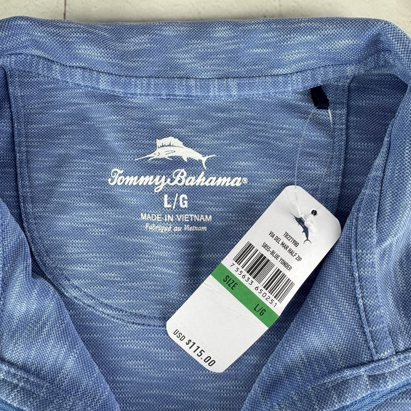 New Tommy Bahama Via Del Mar Half Zip Tencel Lightweight Pullover Men's Large gallery
