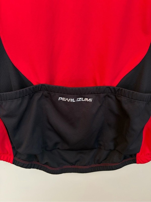 Pearl Izumi Men's Cycling Jersey Large Full Zip Red Black Road Bike Shirt gallery