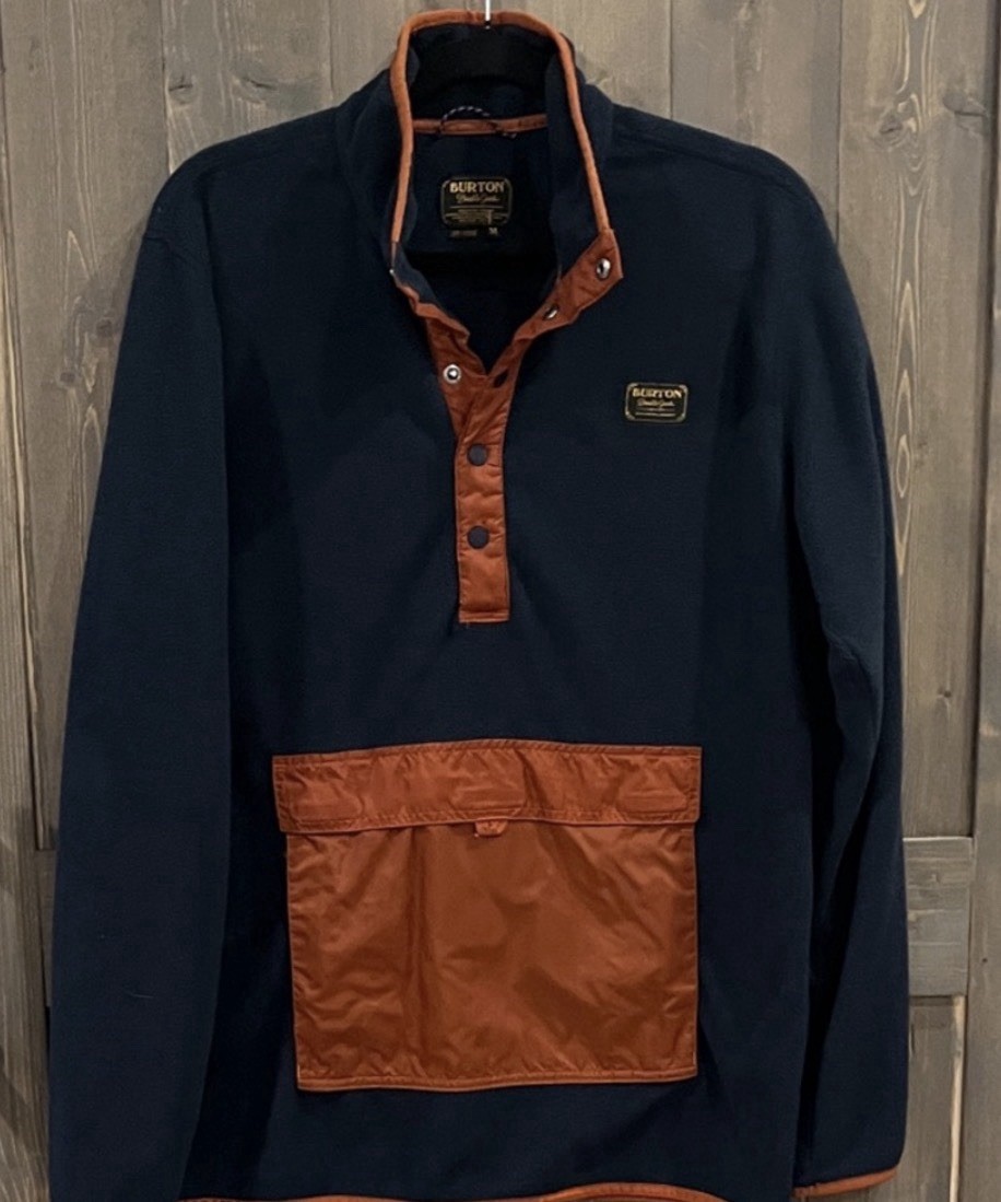 Blue And Orange Burton Dry Ride Pullover Long Sleeve Shirt Size Medium gallery