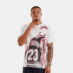 Air Jordan 23 Graphic Mens Short Sleeve Shirt (Beige/Red)
