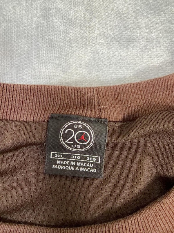 Vintage Jordan Shirt Mens 3XL Brown Thermal Lined Long Sleeve Jumpman Basketball gallery