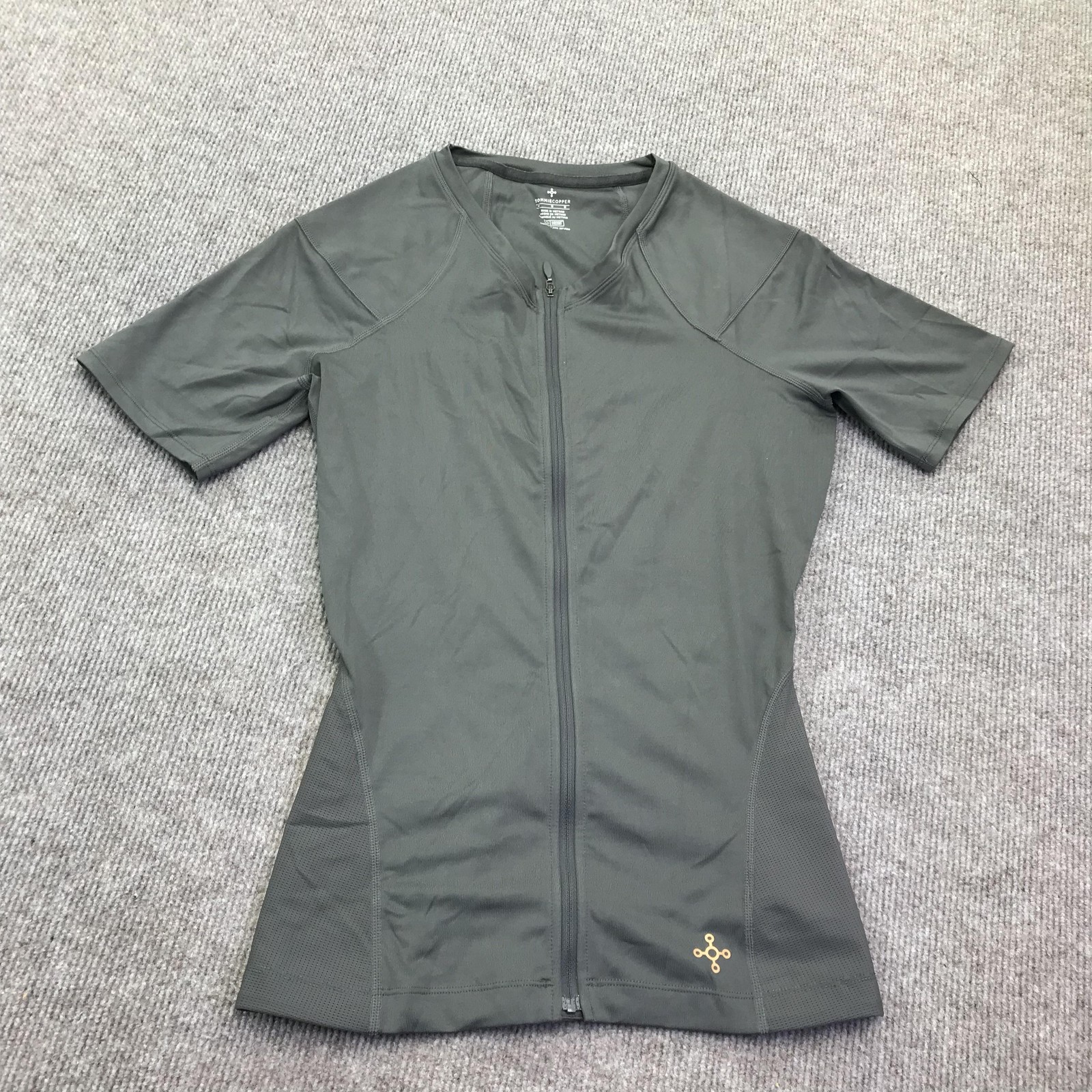 Tommie Copper Shirt Mens Medium Gray Compression Zip Lower Back Support Top gallery