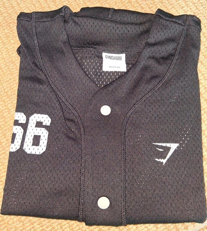GYMSHARK 'Mesh Oversized Varsity Baseball Jersey' Men's Snap-Front Black M *NWT* gallery