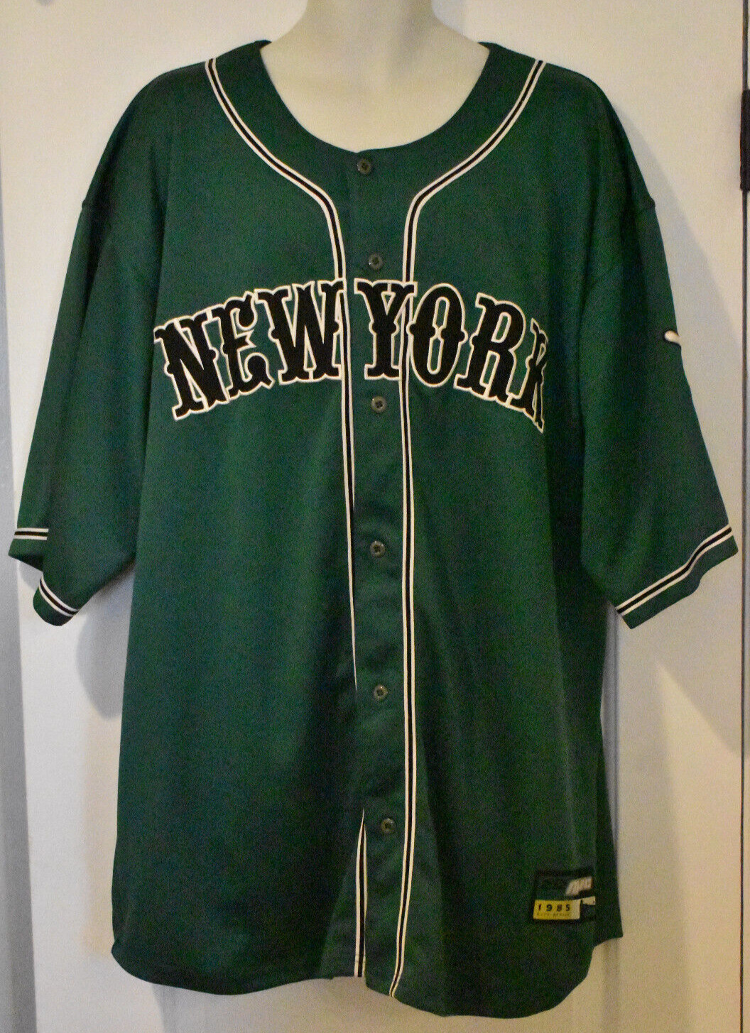 NYC 212 NEW YORK Baseball Jersey Shirt Size 2XL Green Irish St Patrick Day #2 gallery