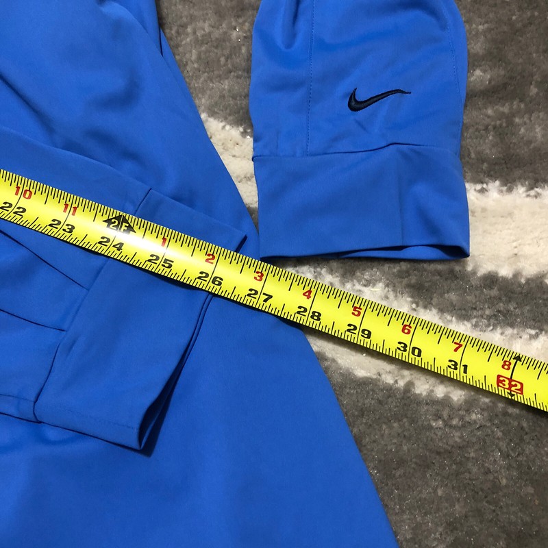 NWT Nike Golf Mens Dri-Fit Pullover Button Up Shirt Jacket 2XL L/S Blue w/ Flaws gallery