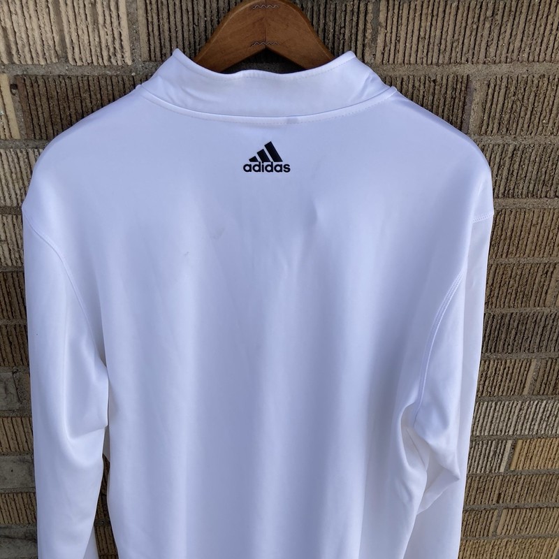 Adidas Ohio Bobcats Quarter Zip Pullover Long Sleeve White Size Large gallery