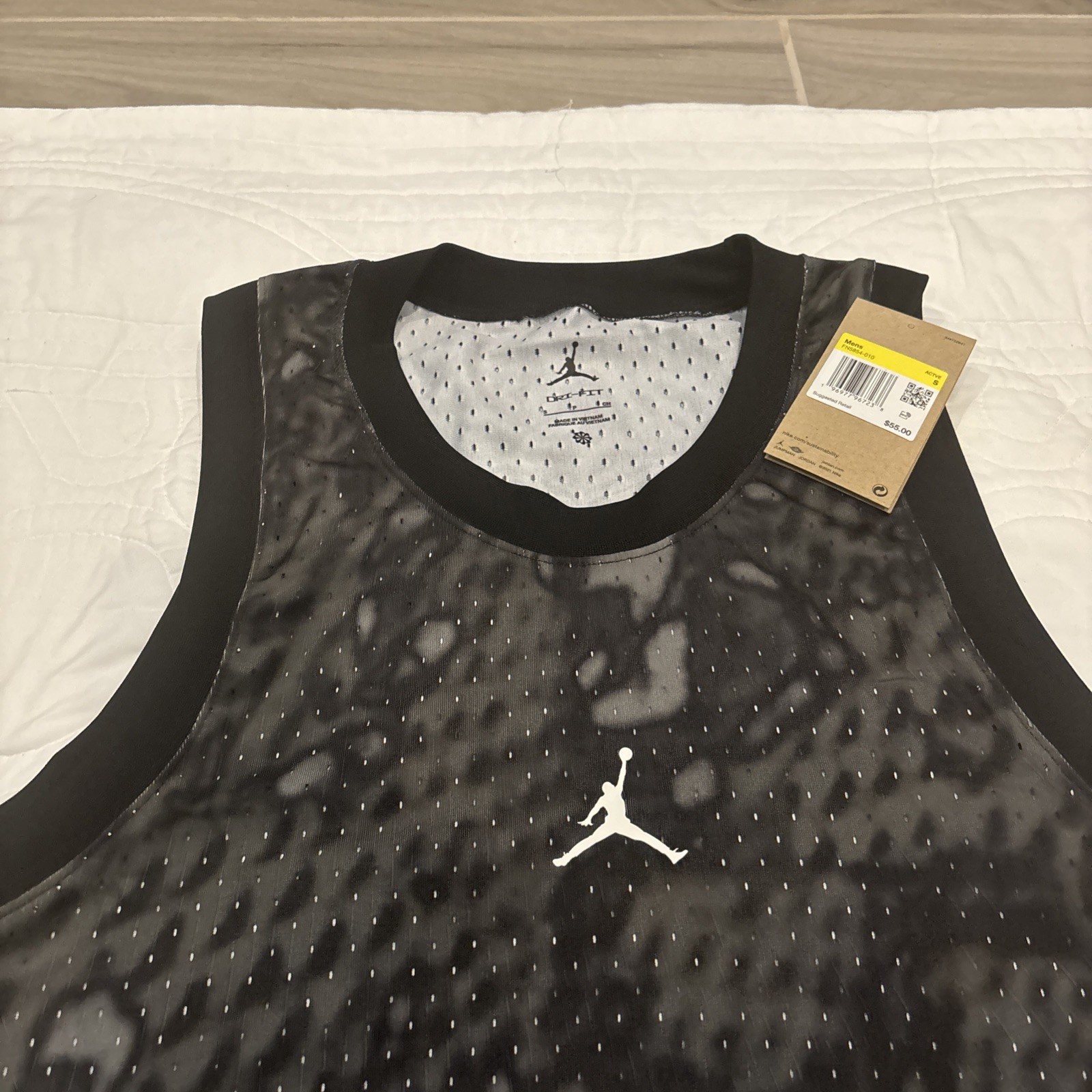 Nike Jordan Small Sport Dri-FIT Mesh Jersey Jumpman Black FN5854-010 NWT $55 gallery