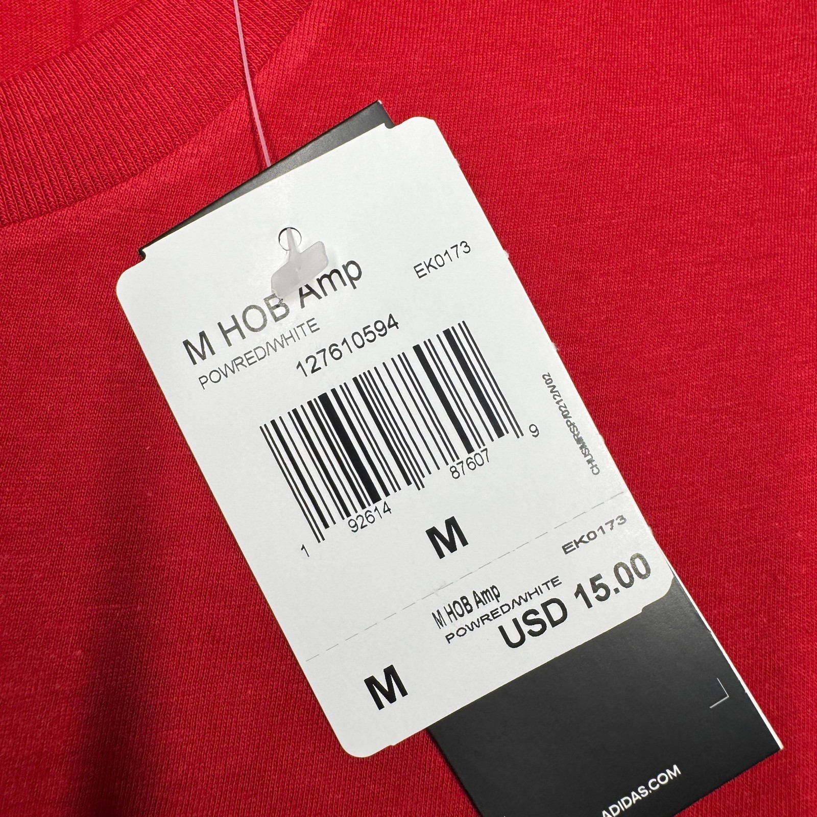 NWT Adidas Amplifier Short Sleeve Sportswear 100% Cotton Red T-Shirt Men's M gallery