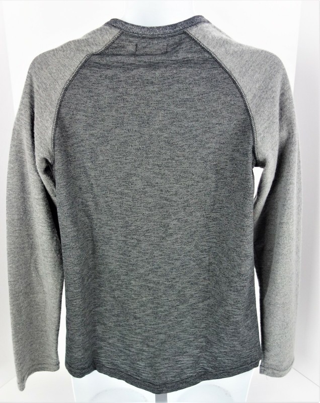 Medium Ocean Current Pullover Shirt Knit Fleece Gray Sleeves & Pocket gallery