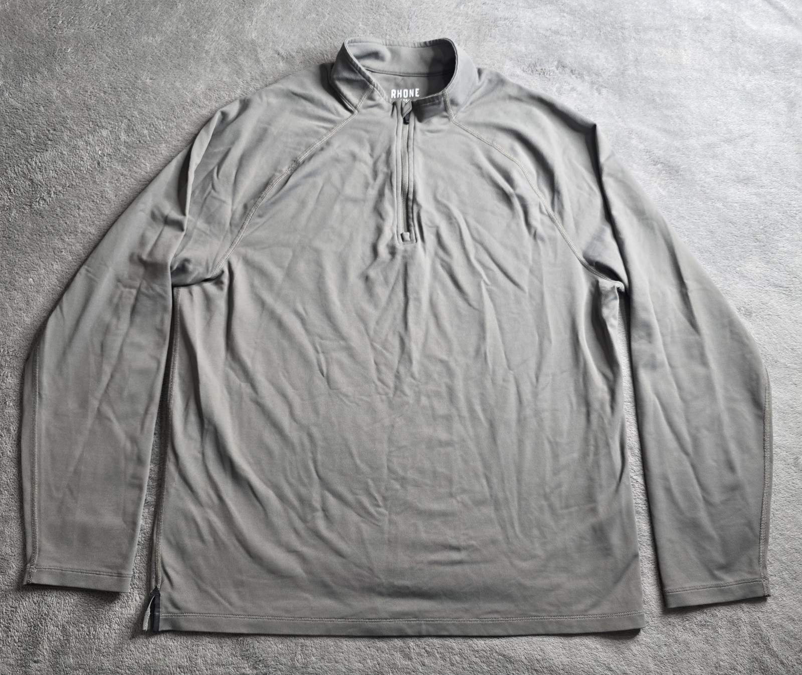 Rhone Session 1/4 Zip Pullover Mens Large Gray Retro Outdoor Performance Golf gallery