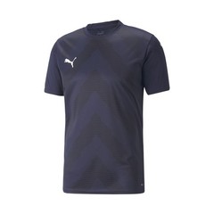 PUMA Teamglory Crew Neck Short Sleeve Soccer Jersey Mens Blue 70501706