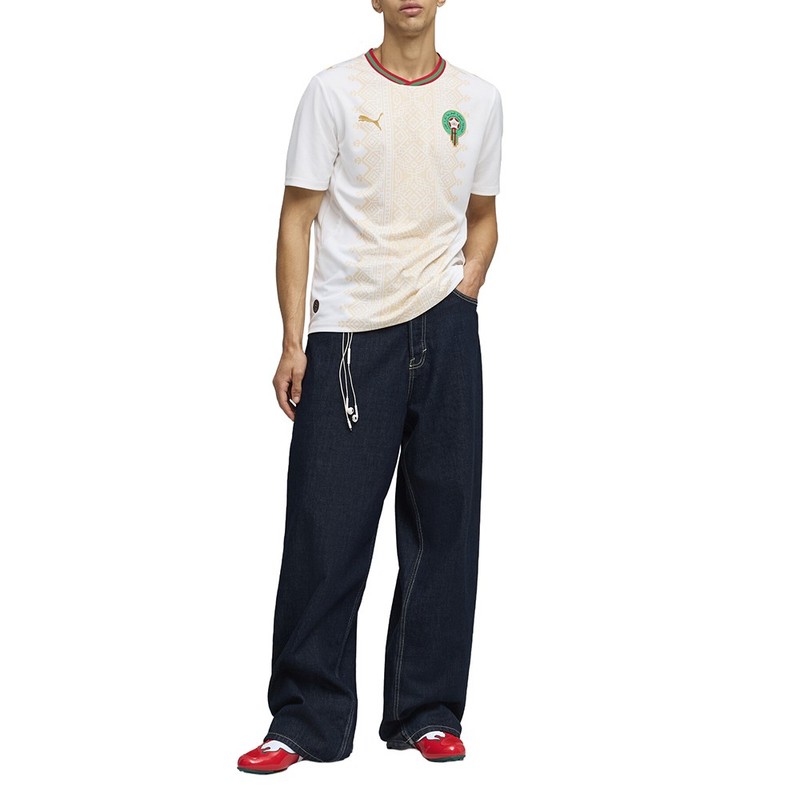 PUMA Morocco Away Crew Neck Short Sleeve Replica Jersey Mens White 78331802 gallery