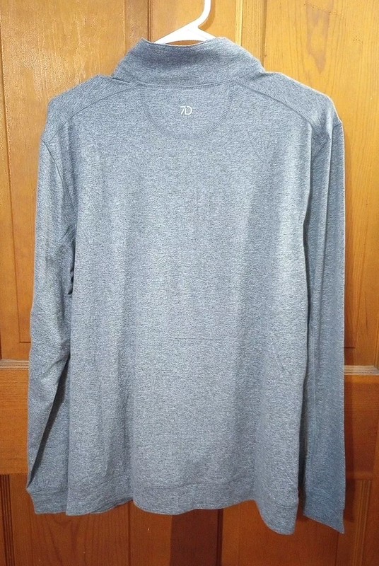 7 Diamonds Core Performance Pullover Men's Sz S NWT 1/4 Zip Gray Stretch $109 gallery