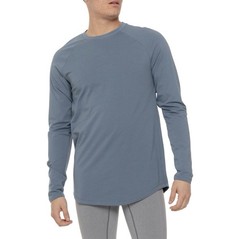 Kenneth Cole Mens Active Tech Long Sleeve T-Shirt Tee Blue Stretch SPF 50+