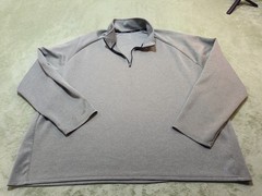 Zelos Men 4X 1/4 Zip Pullover Jacket Gray Heather Long Sleeve Big & Tall Active