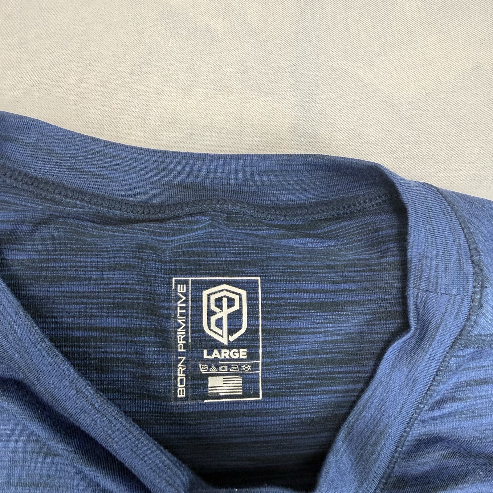 Born Primitive Athletic Shirt Men Large Blue Performance Workout Tee gallery