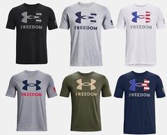 Under Armour Mens UA Freedom Big Flag Logo Short Sleeve Graphic T-Shirt SS Tee