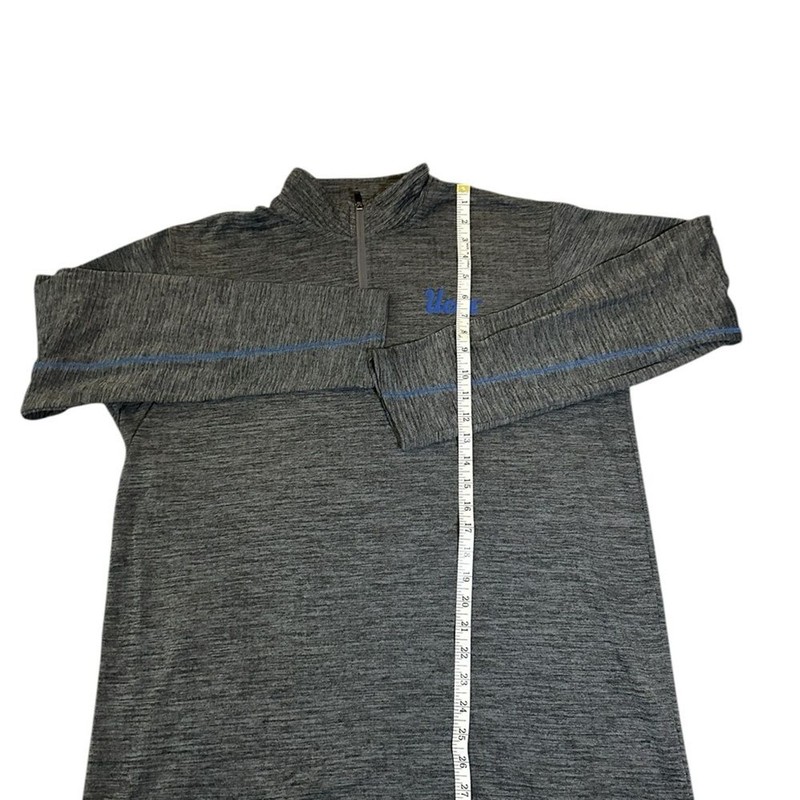 Men’s UCLA Rivalry Threads 1/4 Zip Waffle Knit Size Large Color Grey gallery