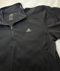 Y2K Vintage Adidas Mens M Aeroready Quarter Zip Short Sleeve Pullover Xstatic