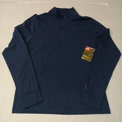 Ozark Trail Men’s Quarter Zip Pullover Size S (34/36) Blue Cove Wool Blend