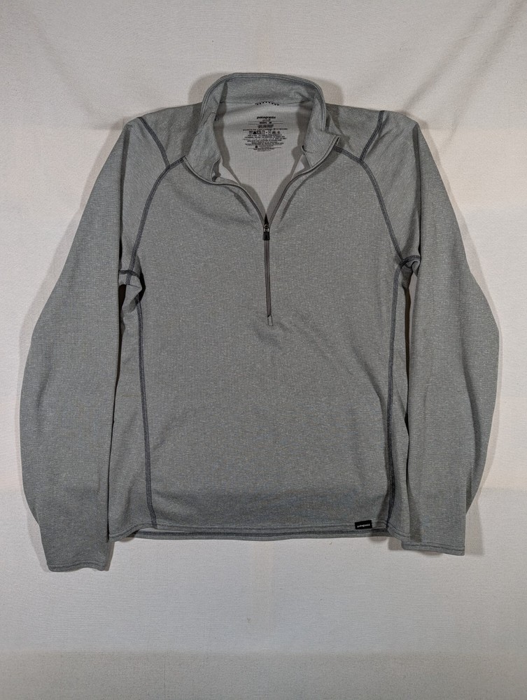Patagonia Pullover Men's Medium Capilene 2 Lightweight Base Layer Half Zip Gray
