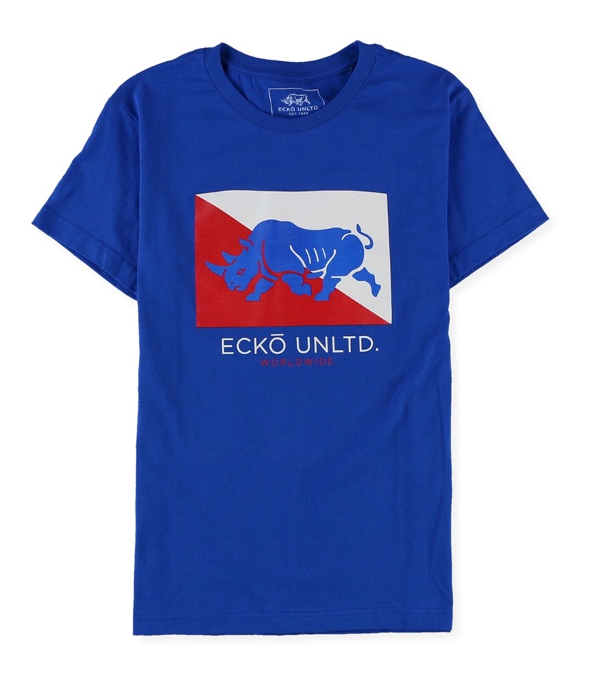 Ecko Unltd. Mens Core Flag Rhino Graphic T-Shirt, roybl, S gallery