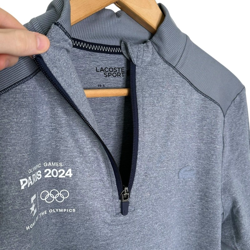 Lacoste Sport Ultra Dry Golf 1/4 Quarter Zip Pullover Men's Small NWT Olympics gallery
