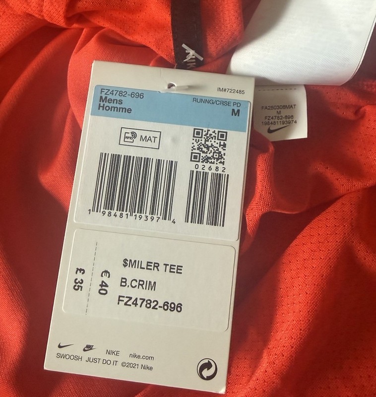 Mens Nike Dri Fit Miler 1.0 T Shirt In Bright Crimson Size M FZ4782-696 gallery
