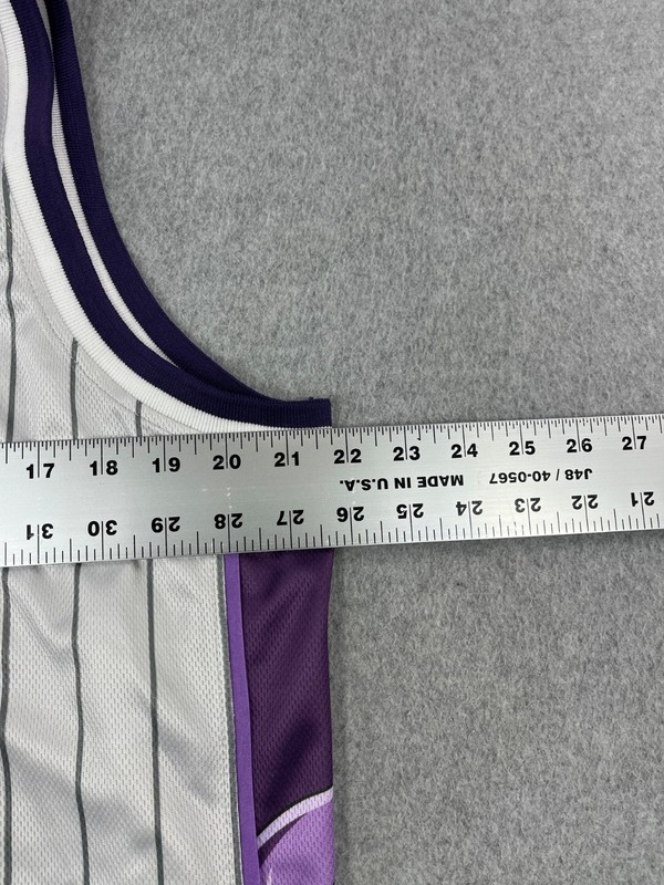 Dragon Ball Z Frieza Basketball Jersey Mens M Gray Purple Pinstripe DBZ gallery