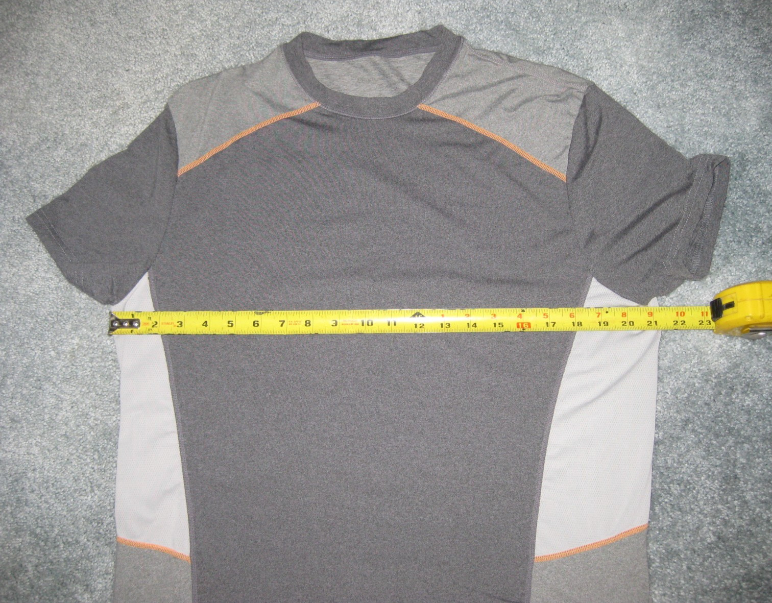 Orange Theory Mens Performance Athletic Shirt Gray Block Short Sleeve 21 chest gallery