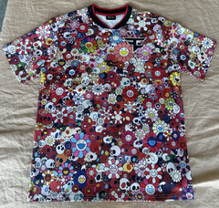 FaZe Clan Takashi Murakami V-Neck Multicolor Graphic Jersey T-Shirt Men L