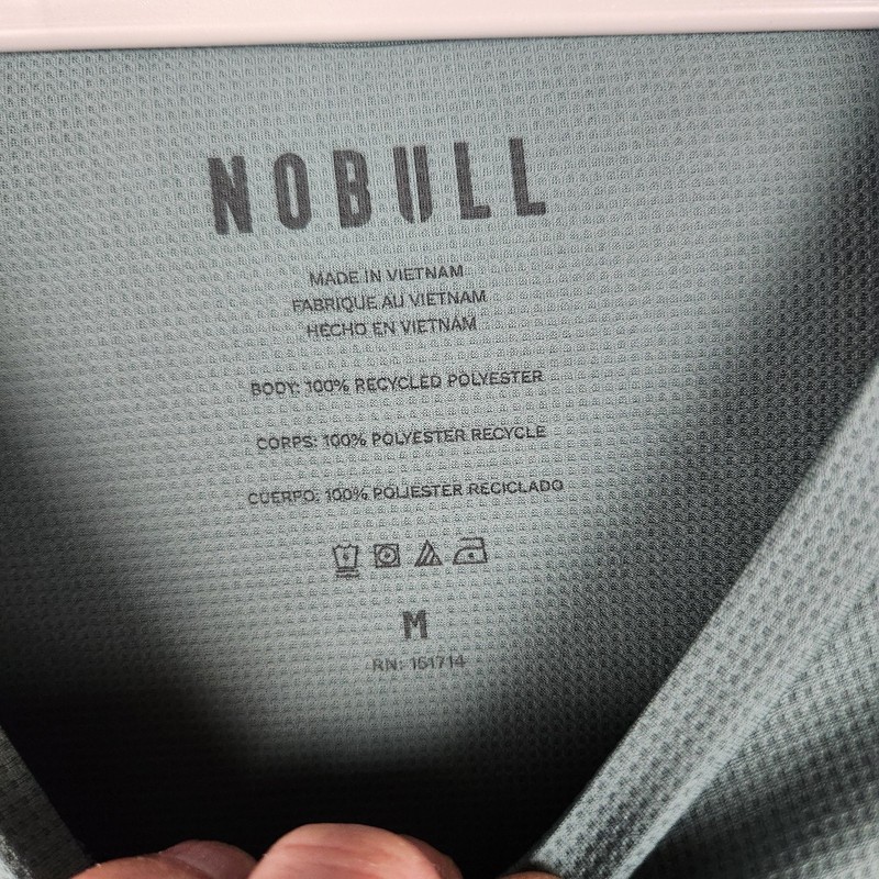 NOBULL Shirt Mens Medium Green Athletic Training Performance Preppy Lightweight gallery