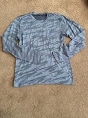 Lululemon Metal Vent Breathe Long Sleeve Scatter Surface Black / Vapor M READ
