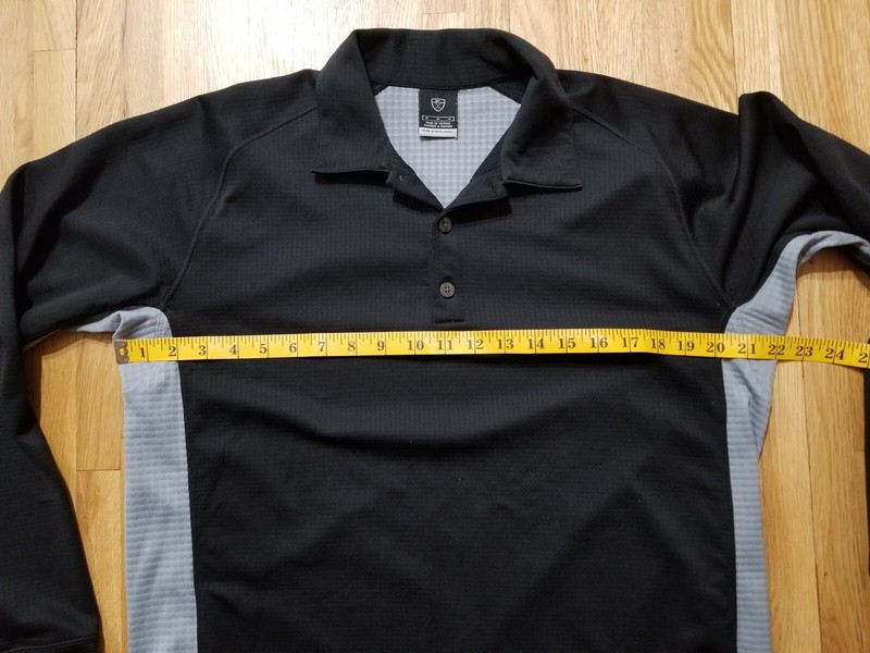 NIKE Golf Sphere React Black Mens Medium 3 Button SS Collared Polyester Shirt gallery