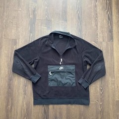 Nike quarter zip poncho front pocket fleece long sleeve SZ L