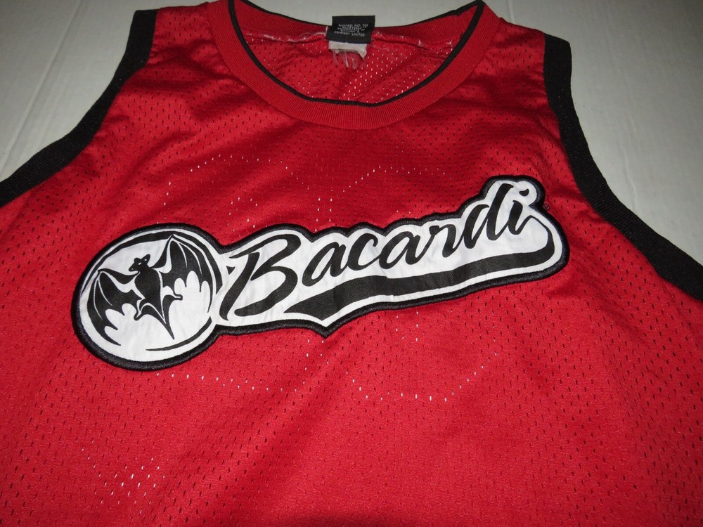 Bacardi Rum Embroidered #62 Basketball Jersey Bar Pub Active Wear