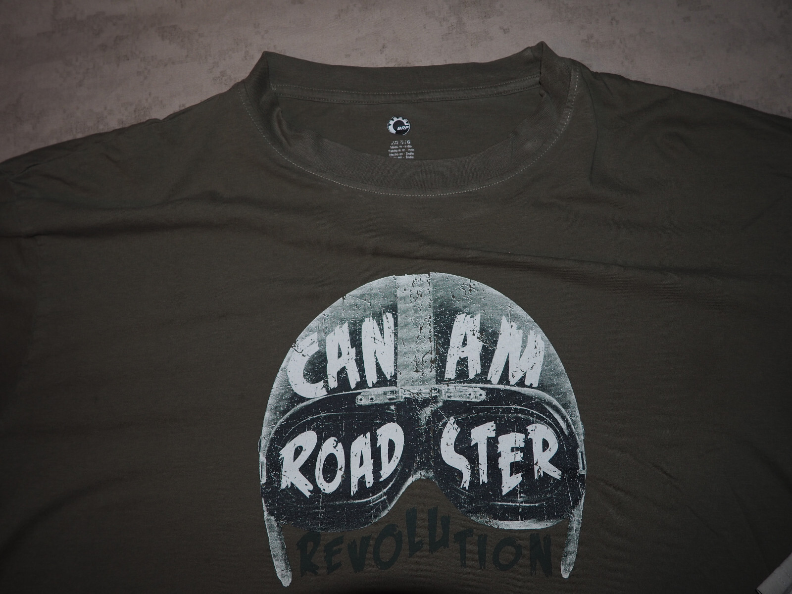 BRP Can Am Roadster Revolution green/tan Long Sleeve Shirt Mens: 2XL gallery