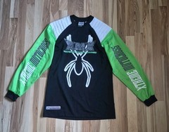Xtreme Motocross Athletic Works Long Sleeve Spider Black Green XMX Small