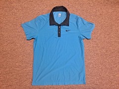 Nike Roger Federer Men’s Medium 2009 Tennis Polo Glass BLue RARE! 348303-332