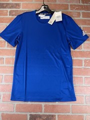 Adidas Clima Tech Tee Performance Athletic Blue $20 MSRP NWT Polyester Mens S