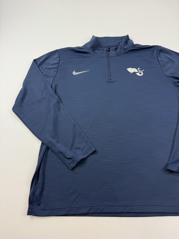 Nike Pullover Mens Large Blue 1/4 Zip Lightweight Elephant Logo Top Athletic gallery