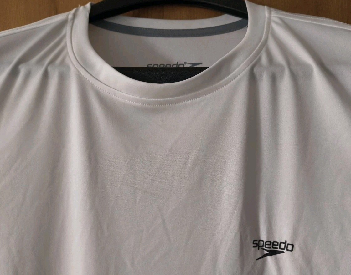 Speedo Swim T-Shirt Men's Size M White Short Sleeve NWT Speedo Authentics gallery